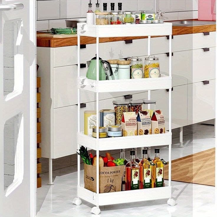 4-Tier Moveable Storage Rack